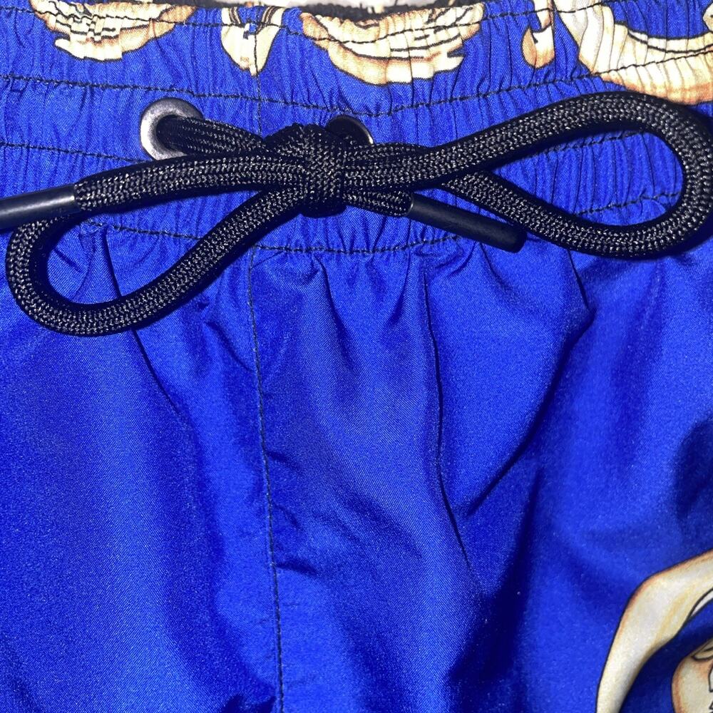 VERSACE Men's Barocco Swim Trunks Long Blue Size 7, US XL. Loud Luxury. - Picture 2 of 12
